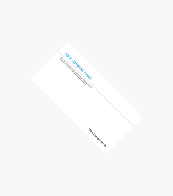 Complimentary slip Template 3